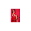 Ensemble sexy 2 pièces en dentelle avec liens à nouer et string 